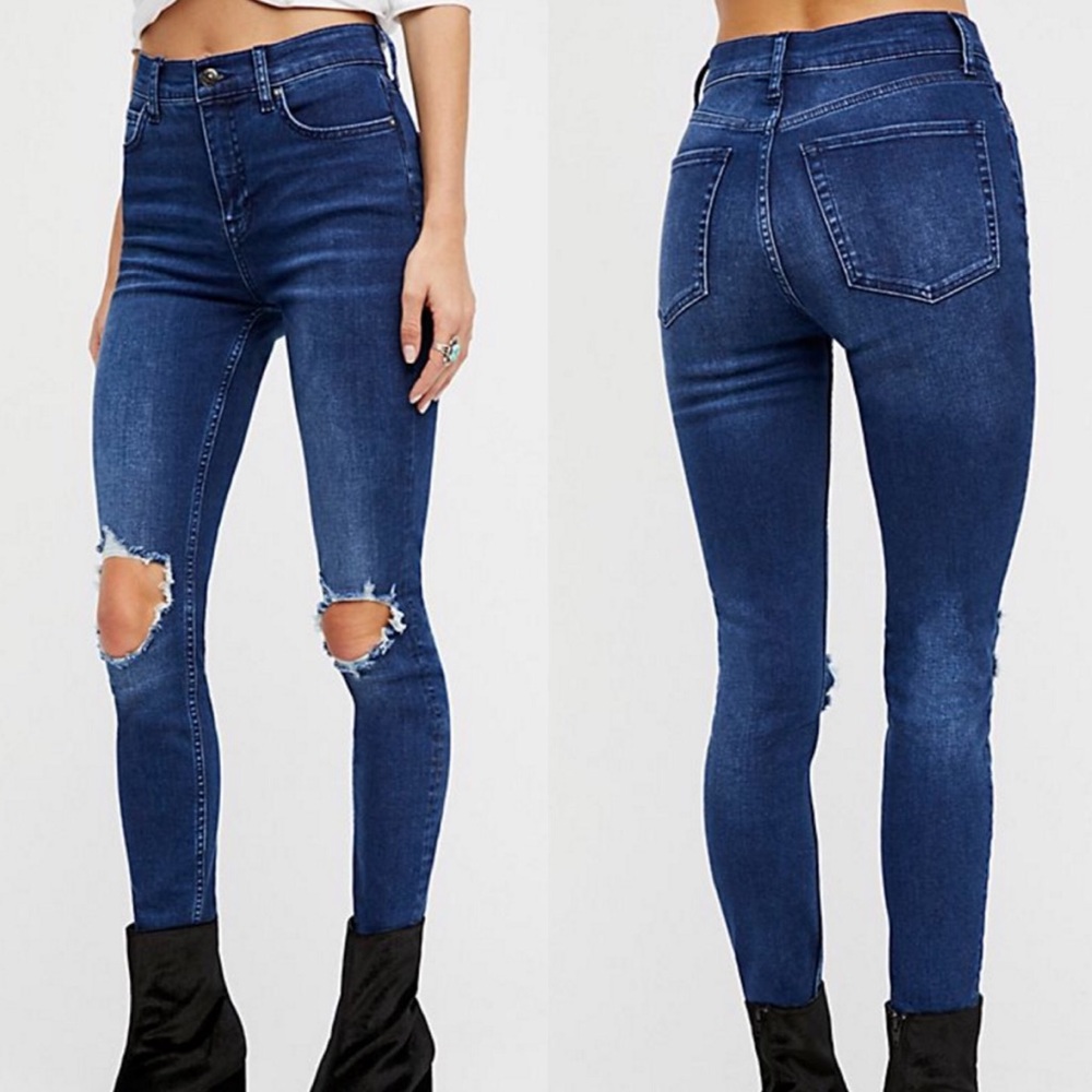 free people high rise skinny jean